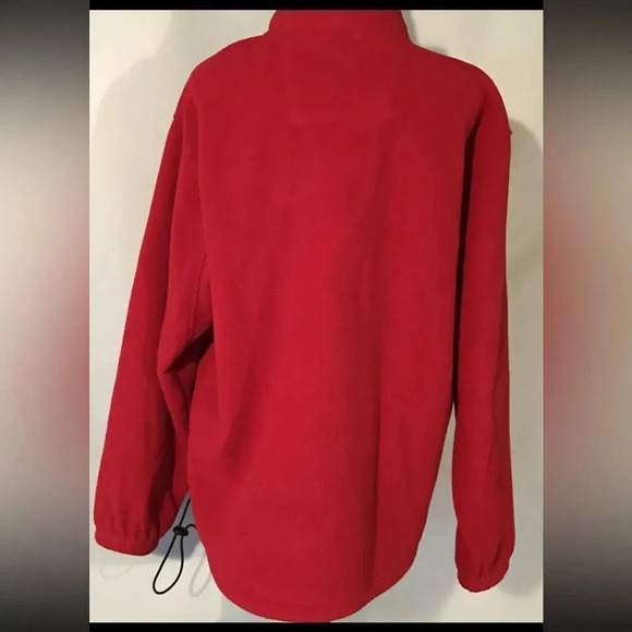 VINTAGE 90’s RED IZOD FULL ZIP FLEECE JACKET UNISEX SIZE XL - Picture 7 of 16